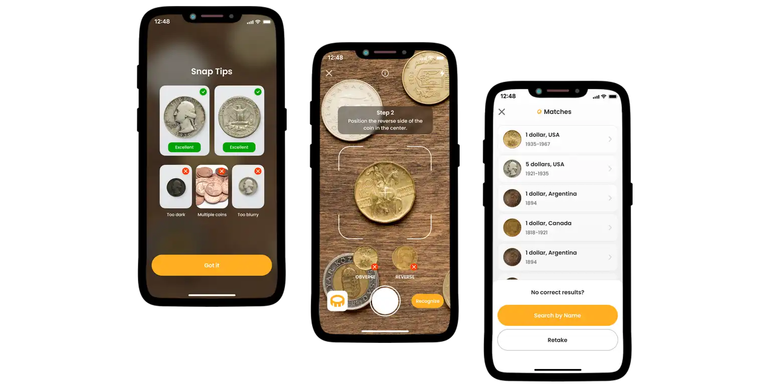 Coin ID Scanner functions.
