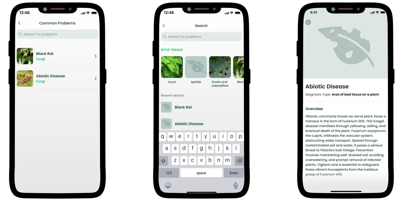 AI Plant Finder functions.
